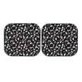 thumbnail image 7 of Haiem Black White Leaves Car Windshield Sun Shade (2 Pieces) Foldable Windshield Sun Shade Car Accessories for Truck SUV Pickup-Small, 7 of 7