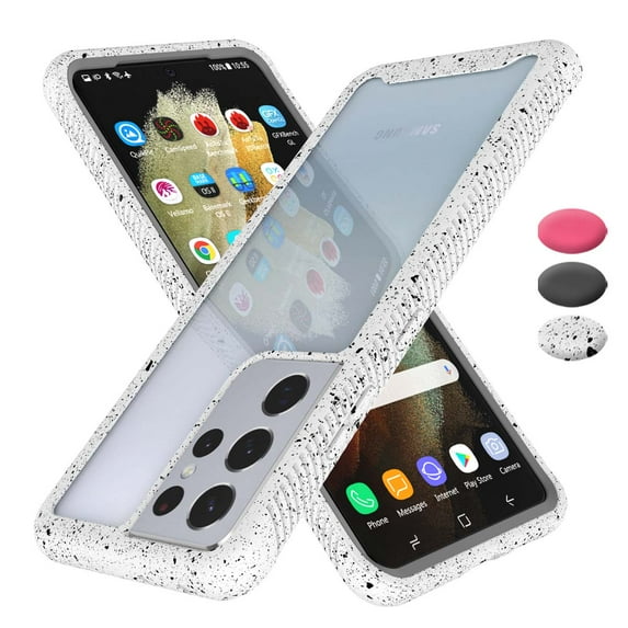Galaxy S21 Plus Case, Takfox Samsung Galaxy S21+ Phone Case Shock Absorbing, Rugged Shockproof Crystal Clear Hard Case Body Protective Sturdy Cover TPU Shell Bumper Case for Galaxy S21 Plus, White