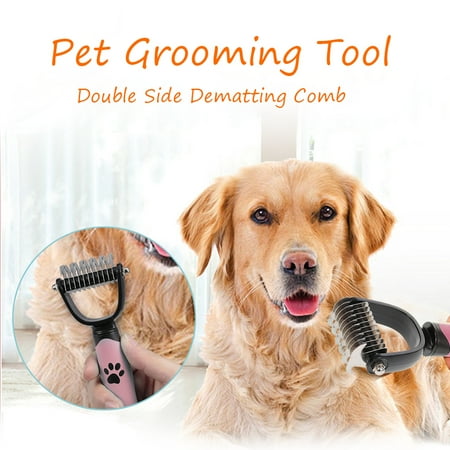 Pet Grooming Tool Double Side Dematting Comb Remove Undercoat Mats