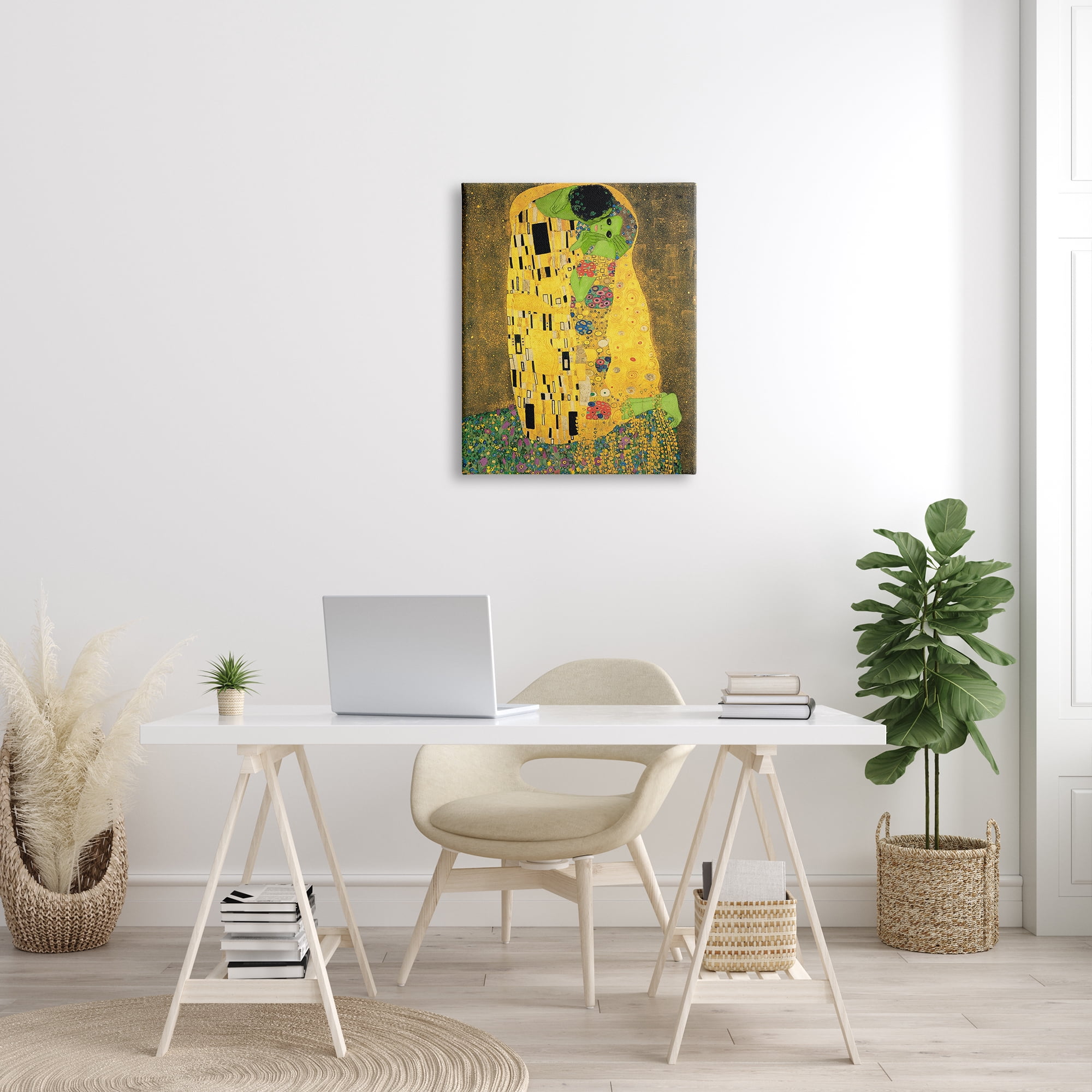 Stupell Industries Funny Classic Klimt Aliens Fairy Tales & Fantasy Painting Gallery Wrapped Canvas Print Wall Art
