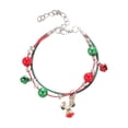 thumbnail image 4 of Pulsera de campana de alce navideño europeo y americano con dibujos animados que gotean aceite ajustable pulsera de caramelos de Papá Noel cadena femenina, 4 of 6