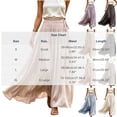 thumbnail image 3 of Zynoxe Womens Maxi Skirts Casual Ruched Elastic Drawstring High Waist Boho Skirts Versatile Elegant Dating Breathable Travel Boho Skirts White M, 3 of 7