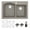 Concrete, variant on Karran Usa QT-610-BI-PK1 Quartz Qt 33" Drop In Double Basin Quartz Composite Kitchen Sink
