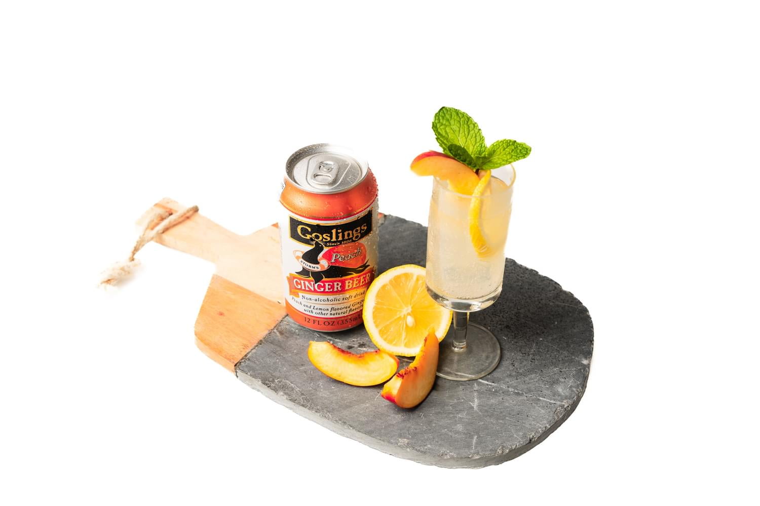 Goslings Stormy Peach Ginger Beer, 6 Pack of 12 fl. oz Aluminum Cans