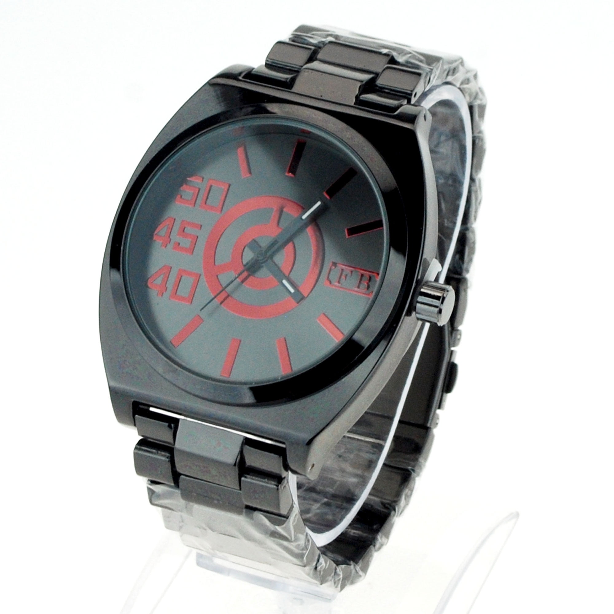 SA106 Mens Metal Link Band Minimal Mod Analog Round Wrist Watch