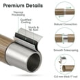 thumbnail image 3 of NewBuros Weathered Wood Wood Curtain Rod for Windows, 1" Diameter Heavy-Duty Wooden Curtain Pole Set, Adjustable Length 32 to 120 Inch with Decorative Leaf Finial., 3 of 9