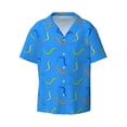 thumbnail image 3 of Goofa Colorful Snake Printed Men's Casual Short-sleeved Shirt,Lightweight Breathable Button-down,Summer Casual men's top,Versatile Fashion shirt-3X-Large, 3 of 7
