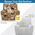 thumbnail image 4 of Jiueut Ghost Skull Pumpkin Sunflower Pattern Recliner Chair Slipcover, Black Cat Spider Web Soft Couch Protection Dustproof Reclining Chair Covers Halloween Decoration, 4 of 7