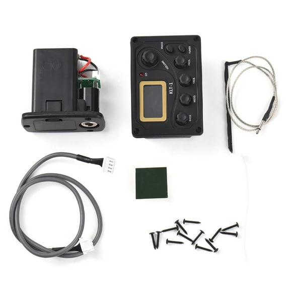 Acoustic Guitar Pickup Folk Classical Guitar Pickup Equalizer /MIDDLE/TREBLE Pickup VOLUME/Pres/Tuner/Phase