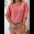 thumbnail image 4 of Blusa Informal Elegante de con Cuello en V para Mujer, 1/2, Verano 2025 Rojo Ladrillo M, 4 of 10