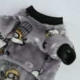 thumbnail image 3 of Baywell Dog Velvet Pajamas for Small Dogs Pjs Clothes Cute Pattern Puppy Onesie Jumpsuit Outfits for Doggie Christmas Shirts Sleeper for Pet Cats Jammies Light GreyS, 3 of 7