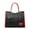 black with red, variant on Genuine leather, letter-patterned tote handbag with cross-body strap, large capacity storage bag, wallet, purse