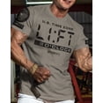thumbnail image 2 of Gymish Lift-O'Clock Workout Shirt for Men – Funny Gym T-Shirt, Weightlifting Gift, Motivational Fitness Tee, Warm Grey with Sleeve Logo, XX-Large, 2 of 6