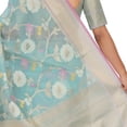 thumbnail image 4 of Banaras Kota Tilfi Jaal work Indian sari - Sky Blue, 4 of 4