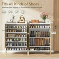 thumbnail image 2 of Tribesigns 6-Tier Entryway Shoe Cabinet, Adjustable Wooden Storage Organizer with Doors, Wood, 2 of 7