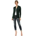 thumbnail image 5 of Women's Open Front Knit Long Sleeve Pockets Sweater Slim Cardigan, 5 of 5