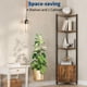 thumbnail image 4 of QinaQin Repisa esquinera de 5 niveles y 57 pulgadas, con estructura metálica y repisas de madera, ideal para sala, cocina, baño o recámara, 4 of 9