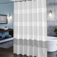 thumbnail image 5 of Abstract Stripe Fabric Shower Curtain for Bathroom Waterproof Polyester Bath Curtain with 12 Hooks Classic Gary Lines Art Washable Shower Curtain with Grommets 72"x72", 5 of 9