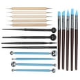 thumbnail image 3 of Cergrey Pro Clay Craft Kit Creasing Stick Wooden Point Drill Pen Carving Pottery Tools, 3 of 8