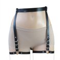 thumbnail image 1 of 1 Uds (negro) Cadena de cintura de cuero negro para mujeres y niñas cintura exagerada sexy todo en uno Cadena de cuerpo cadena de cintura cortical de tienda nocturna, 1 of 5
