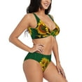 thumbnail image 2 of Wukai Sunflowers in Bucket Women's Bikini Set Two Piece,wimsuit High Waisted V Neck Twist Front Adjustable Spaghetti Straps Bathing Suit-Small, 2 of 7