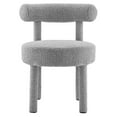 thumbnail image 5 of Modway Toulouse 19" Upholstered Boucle Fabric Dining Chair in Light Gray, 5 of 9