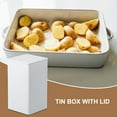 thumbnail image 4 of Uxcell Rectangular Tin Box Metal Storage Tin Box Portable Storage Container with Lid for Tea Candy Treats Gift White, 4 of 7