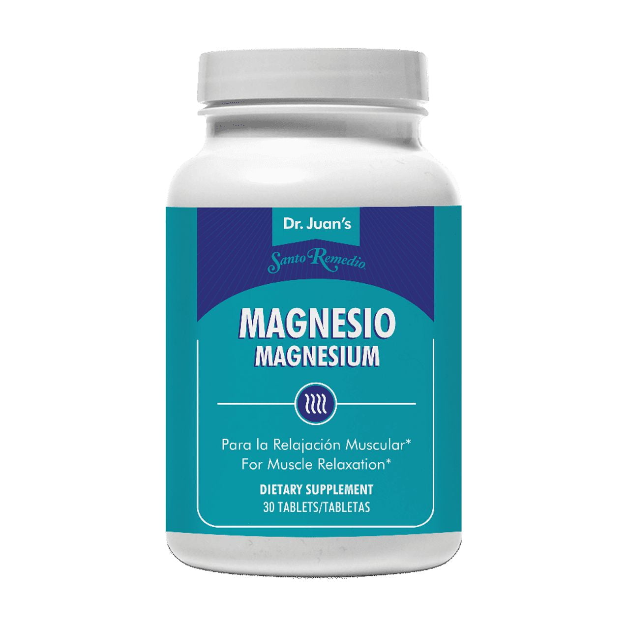 (3 pack) Santo Remedio Magnesium Tablets, Dietary Supplement, 300 mg, 30 Count, Mood and Inflammation Support
