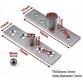 thumbnail image 2 of Door Pivot Hinges, Heavy Duty 360 Degree Stainless Steel Rotating Concealed Hinges With Invisible Design, Wide Applications For Cabinets And Doors (Pack Of 4), 2 of 5