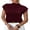 Burgundy, variant on Womens Short Sleeve Sweater Mock Neck Summer Top Dressy Casual Basic Knit Pullover Shirt White Tops