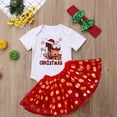thumbnail image 1 of Mi primer mono navideño de manga larga para bebé recién nacido, traje con estampado de ciervo y Papá Noel, ropa para bautizo infantil, regalo, 1 of 5