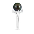 thumbnail image 3 of Angara Solitaire Tahitian Cultured Pearl Bypass Split Shank Ring in 14K White Gold for Women | June Birthstone Jewelry for Her, 3 of 8