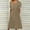 Khaki Casual Dresses for Women 2023, variant on Dyegold Sundresses for Women Casual Beach - Maxi Tshirt Dress for Women Round Neck Petal Sleeve Pleated Front Plain Summer Beach Swing Long Holiday ​​Sun Dress