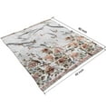 thumbnail image 4 of White Butterfly Rose Pattern Blanket,Comfortable Soft Lamb Wool Throw Blanket,All Season,Warm Lightweight Blankets for Sofa Bed Couch Living Room Chair,50"x60", 4 of 4