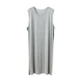 thumbnail image 2 of Sleeveless Nightgowns for Men Soft-Modal Lightweight Pajama Robes Mens Casual Solid Crewneck Pullover Side Slit Loungewear Tanks Shirts, 2 of 8