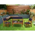 thumbnail image 2 of East West Furniture Coppell 4-piece Wood Patio Dining Set in Natural Oil, 2 of 2