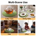 thumbnail image 2 of Green Wood Grain Round 13 Inch Placemats Set of 4, Ombre Rustic Retro Wooden Plank HeatResistant Non Slip Place Mats for Dining Table, Wipeable Braided Kitchen Table Mats for Housewarming, 2 of 9