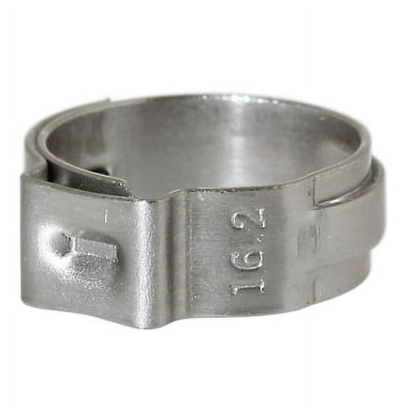 Ear Clamp, 10 pack 21/32" 13.7-16.2mm / .539-.638" Band Dim 7x0.6mm 316 SS Pro #: 4-162 X-Ref #: