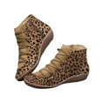 thumbnail image 3 of Fangasis Womens Lace Up Zipper Ankle Boots Flat Arch Support Soft Booties Shoes, 3 of 3