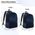 thumbnail image 4 of Balery Blue Glitter Retro Vintage Canvas Backpack for Men and Women - Large Capacity, Durable Travel Laptop Bag for School, Work, Hiking, and Outdoor Activities, 4 of 7