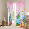 thumbnail image 3 of Feelyou Kawaii Ocean Axolotl Blackout Curtains Set of 2 (52x84 Each) for Teens, Initial A Letter Window Curtains, Dreamy Marine Animal Curtains and Drapes, Curtains and Drapes Home Decor, 3 of 6