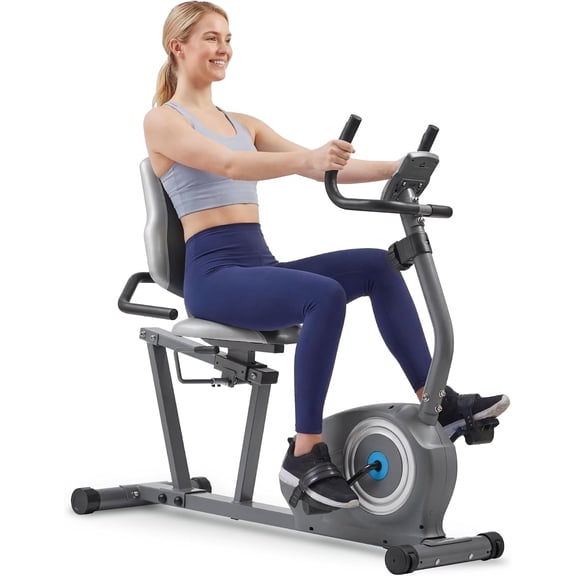 Smart Magnetic Recumbent Exercise Bike with SunnyFit App for Home, Cardio Workout