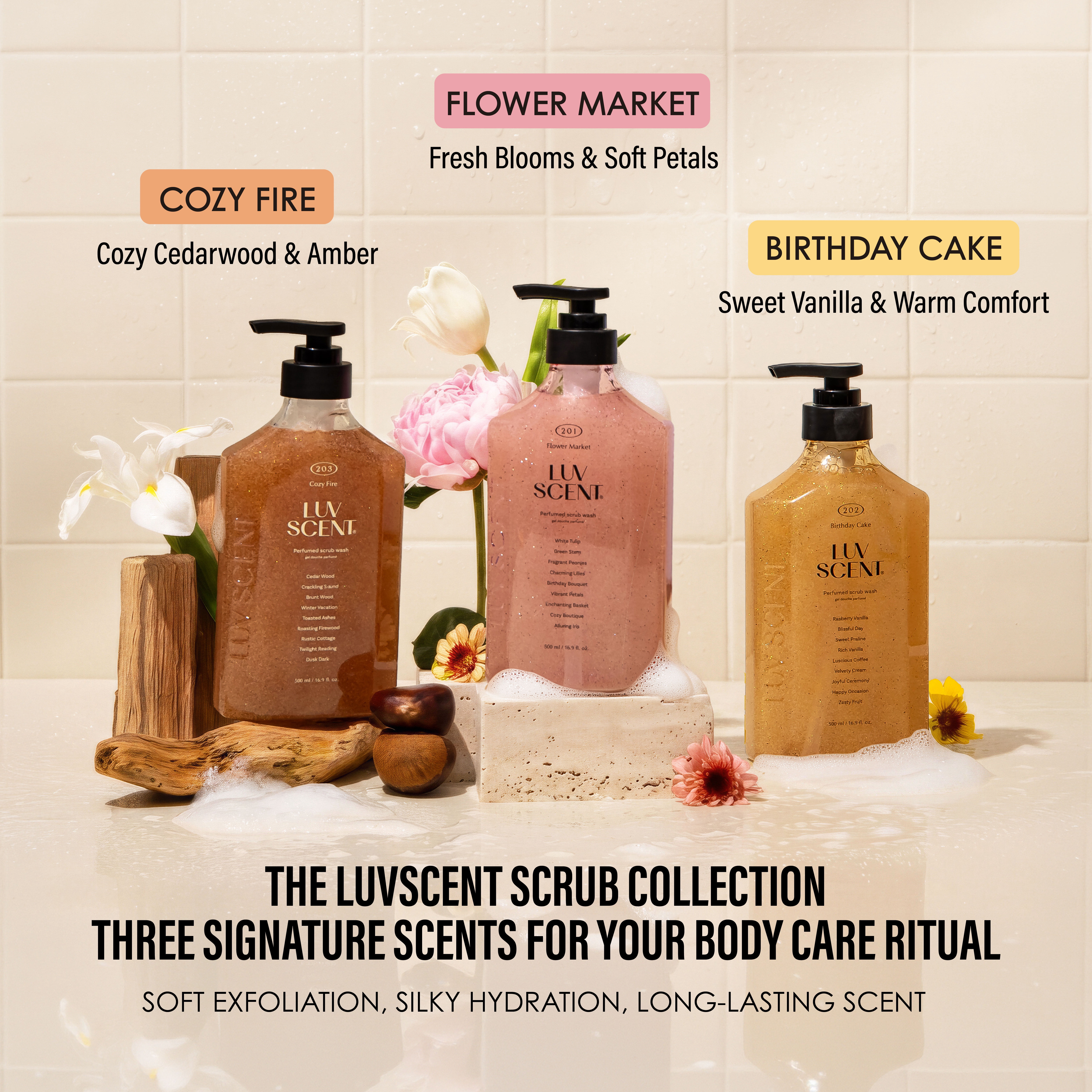 Luvscent Birthday Cake Scrub Wash for All Skin Types 16.9 fl oz