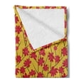 thumbnail image 2 of Floral Soft Flannel Fleece Throw Blanket, Traditional Japanese Cherry Blossom Trees Pink Sakura Flowers, Cozy Plush for Indoor and Outdoor Use, 50" x 70", Earth Yellow Dark Brown, by Ambesonne, 2 of 5