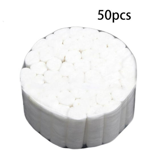 Necvior 50Pcs White Disposable Cotton Rolls High Absorbent Non-Sterile for Dentis