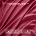thumbnail image 6 of Lux Decor Collection King Size Sheet Set - 4 Pc King Bed Sheets Set - High GSM Brushed Microfiber Sheets - Up to 16 Inches Deep Pocket Bedding Sheets & Pillowcases, Burgundy, 6 of 10