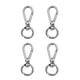thumbnail image 3 of Paquete de 4 ganchos de mosquetón con ojales giratorios, clips, ganchos de hardware para bolsos, Plata, 3 of 8