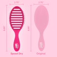 thumbnail image 4 of Wet Brush Speed Dry Hair Brush - Pink - Vented Design and Ultra Soft HeatFlex Bristles Are Blow Dry Safe With Ergonomic Handle Manages Tangle and Uncontrollable Hair - Pain-Free (Pack of 2), 4 of 9