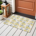thumbnail image 4 of 2x3 Ft Entryway Area Rug, Yellow Blue Spring Floral Kitchen Rug Runner Washable Floor Mat, Summer Botanical Farmhouse Non Slip Indoor Door Mat Throw Carpet for Bathroom Living Room Bedroom, 4 of 8