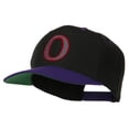 thumbnail image 2 of Greek Alphabet OMICRON Embroidered Cap - Black Purple OSFM, 2 of 5